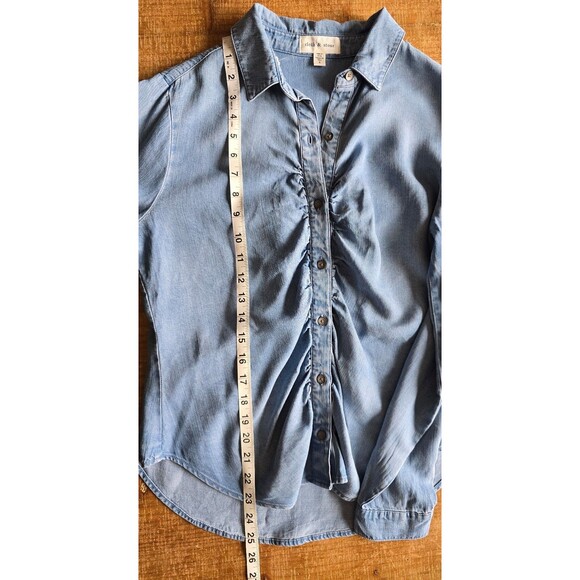 Cloth & Stone Shirred Buttondown Shirt women's size small - Picture 7 of 8